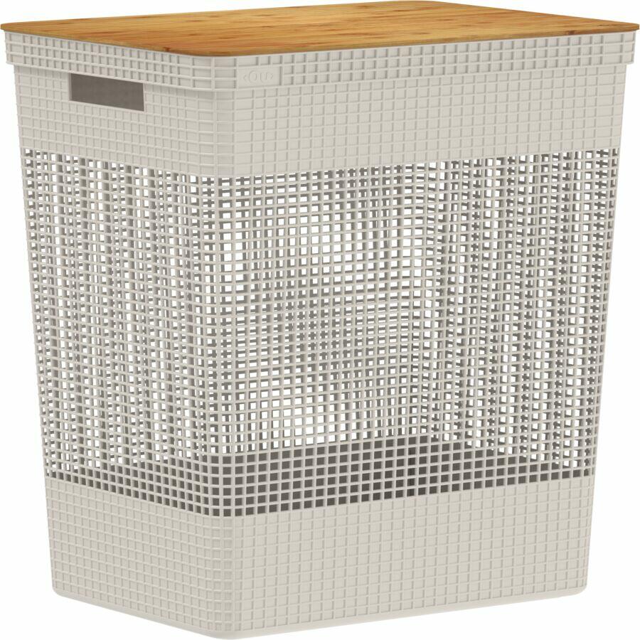 Cesto para Roupas 49L 455 BGF Bege Martiplast