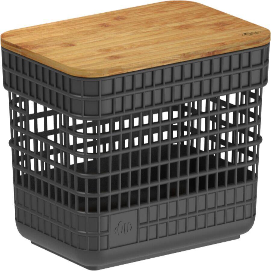 Cesto Plástico 2,5CG 155 Preto Martiplast