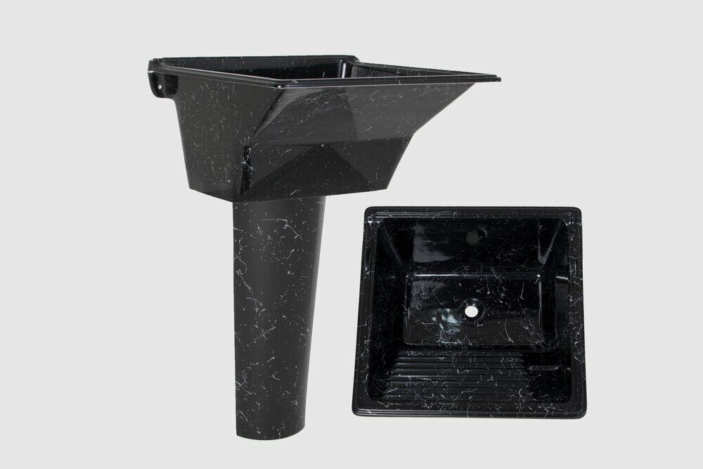 Tanque Marmorite 40l com Coluna Preto Hidrofama