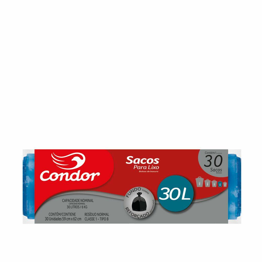 Saco para Lixo Rolo 30L Azul Condor