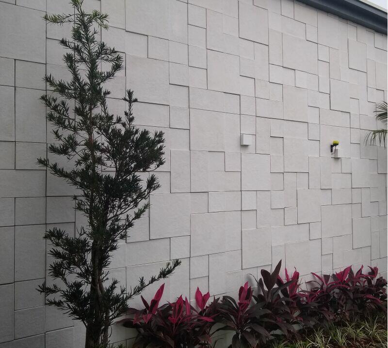 Revestimento Cimentício Via di Stelle Parede Cemento 3D Bianco 40x40x2 Cimentíssimo