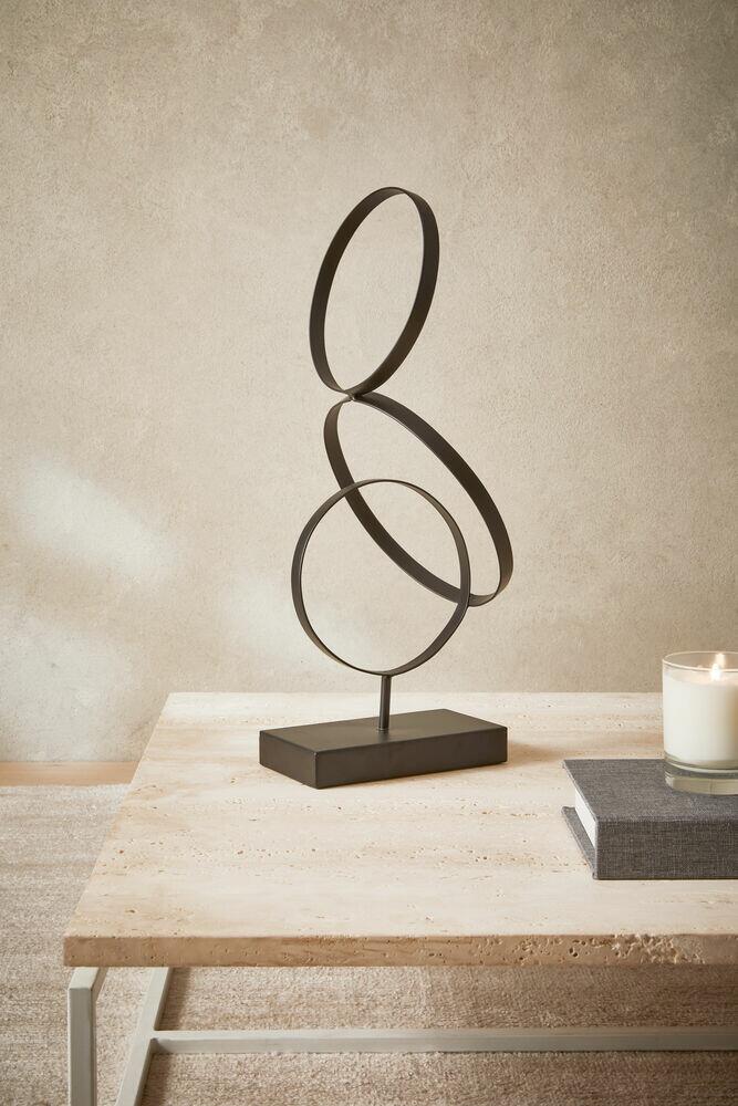 Adorno de Metal 50x19x22cm Preto Mart Collection