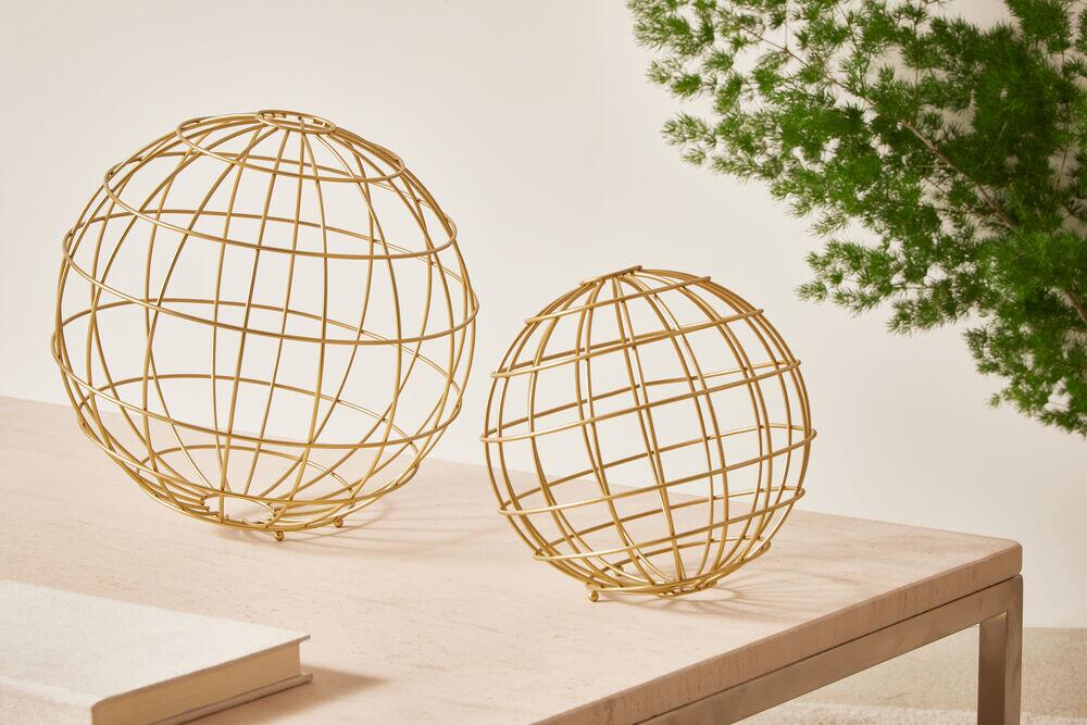 Adorno Esfera Dourado Metal 26x26cm Mart Collection