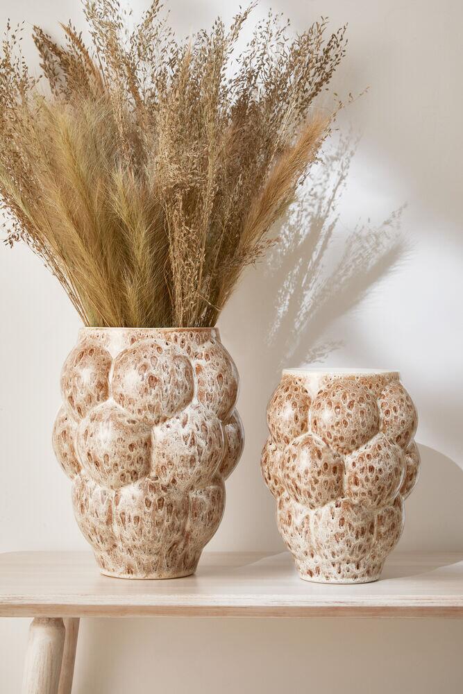 Vaso Cerâmica Marrom 25x18cm Mart Collection