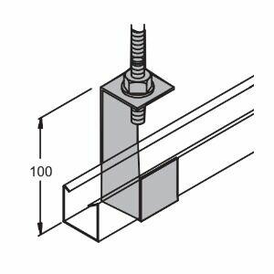Gancho Longo para Luminária 38x38 Perfil Líder