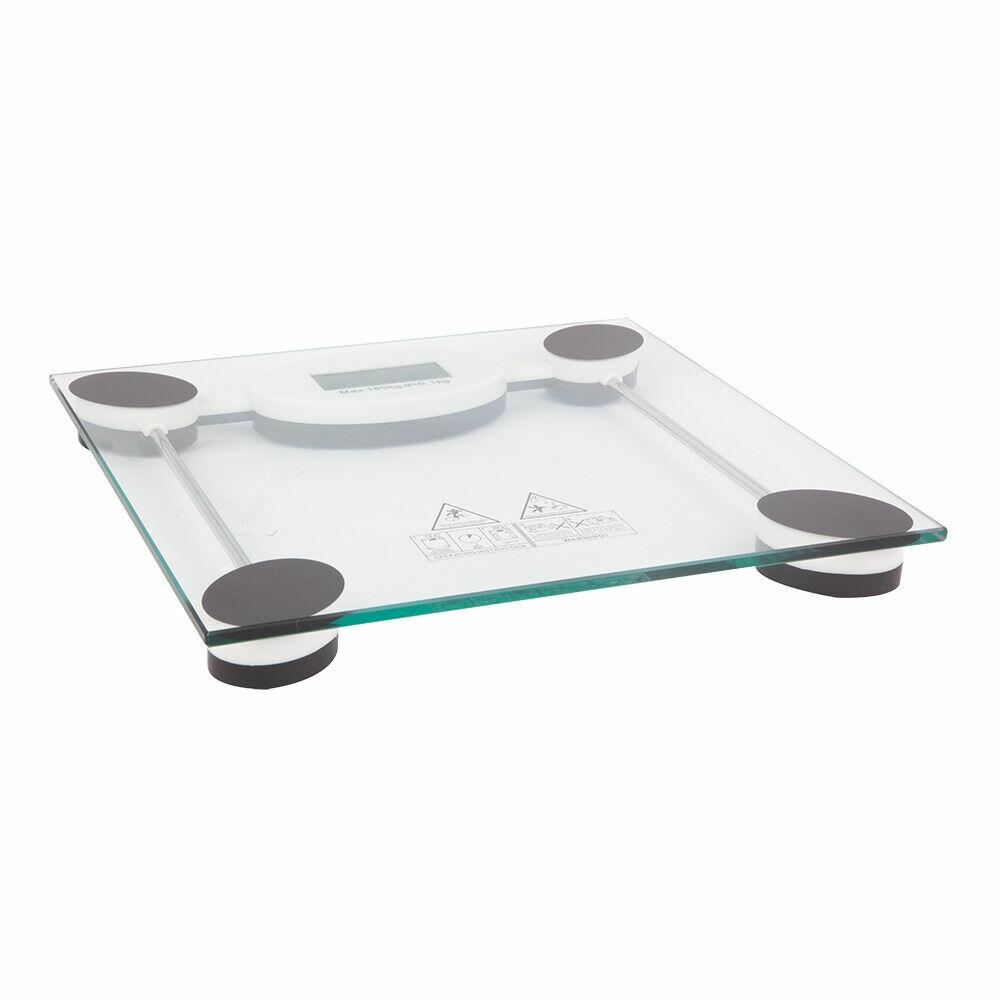 Balanca Eletronica Transparente Quadrada 180kg Casa&Ideia