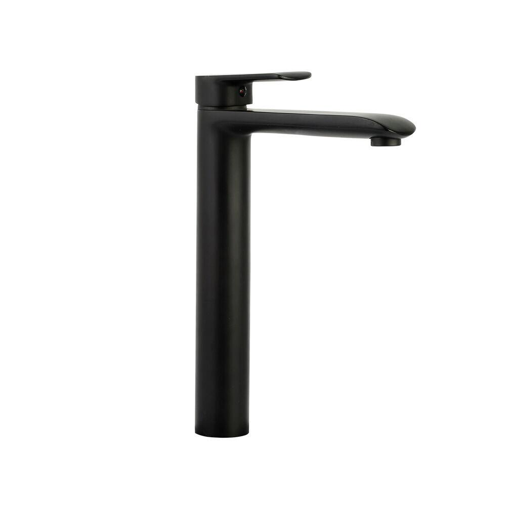 Torneira Misturador para Banheiro de Mesa Bica Alta 1/2 Nepal Preto Addra