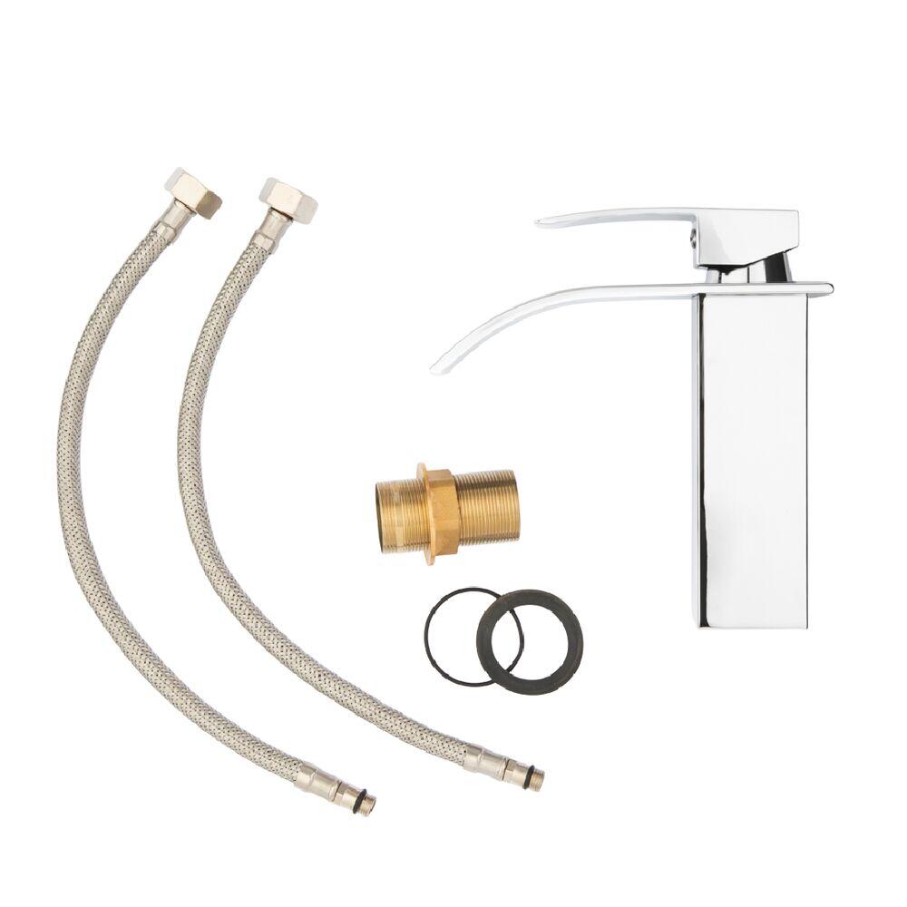 Torneira Misturador Monocomando para Banheiro de Mesa Bica Baixa 1/2 Bica Cromado Addra