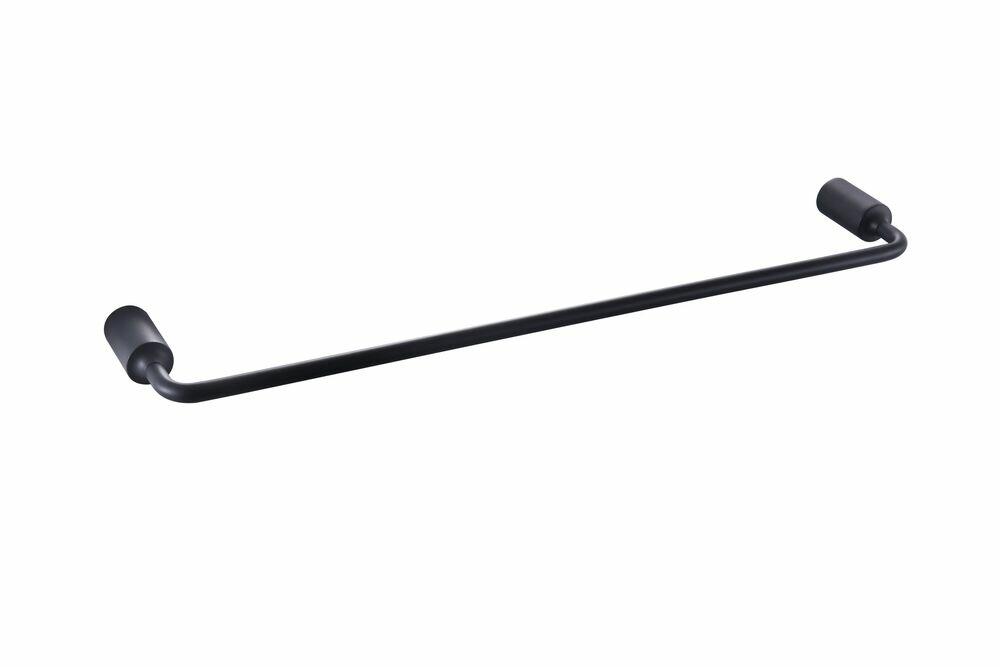 Porta Toalha Barra 60cm Gota Preto Addra