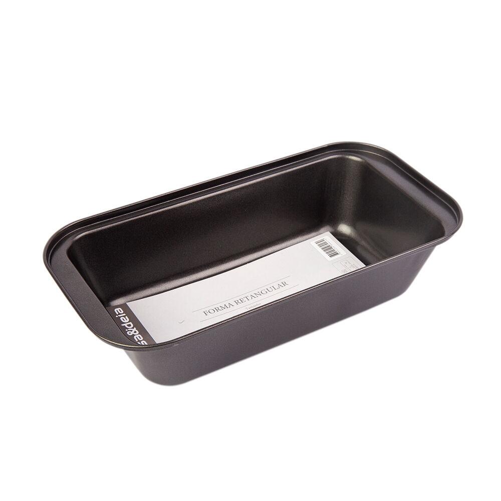 Forma de Aço Antiaderente Retangular 25,4X13X6cm Preto Casa&Ideia