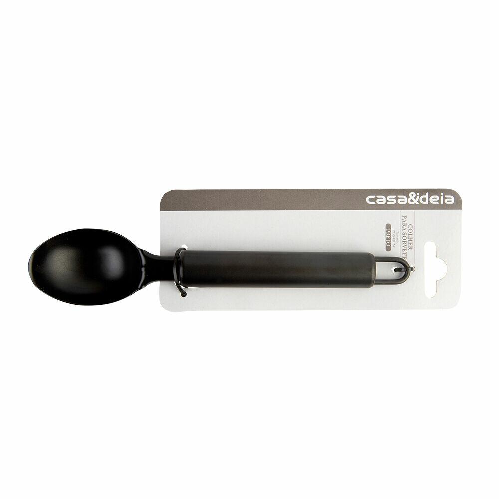 Colher para Sorvete 19,5x4,2cm Preto Casa&Ideia