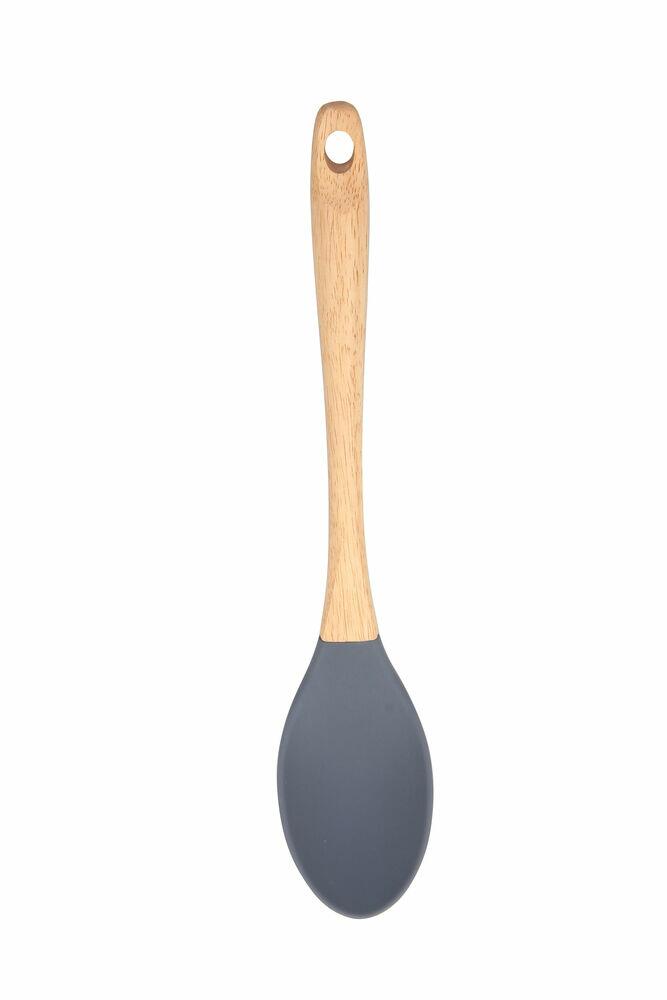 Colher de Silicone 32x6,3cm Cinza Casa&Ideia