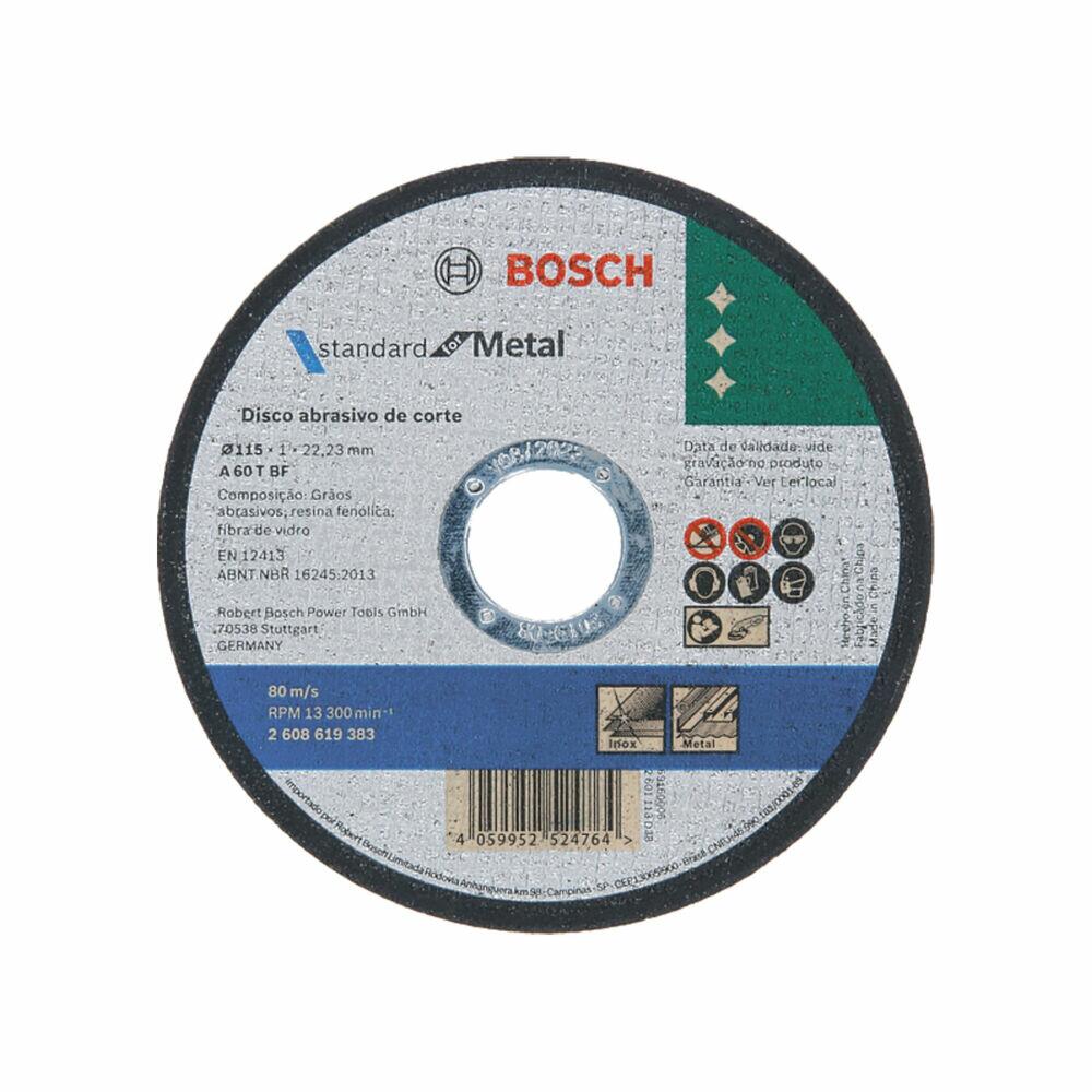 Disco de Corte 115x1,00 STD Metal Inox Preto Bosch