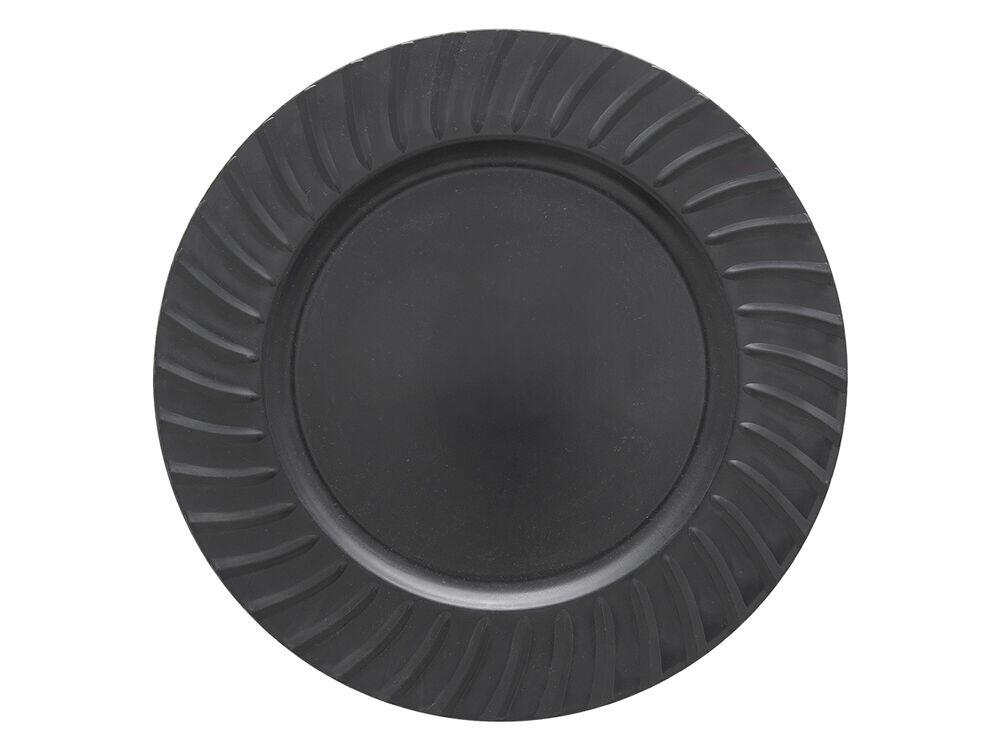 Sousplat Dorico Zinco Carvão 33cm Copa e Cia