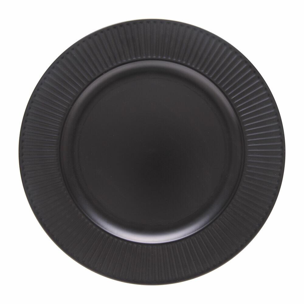 Sousplat Galles Radial 33cm Preto Copa&Cia