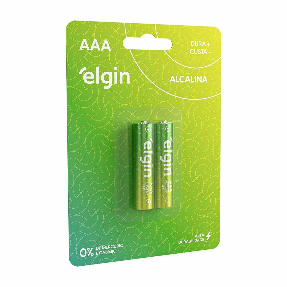 Pilha Alcalina AAA 2 Peças Elgin