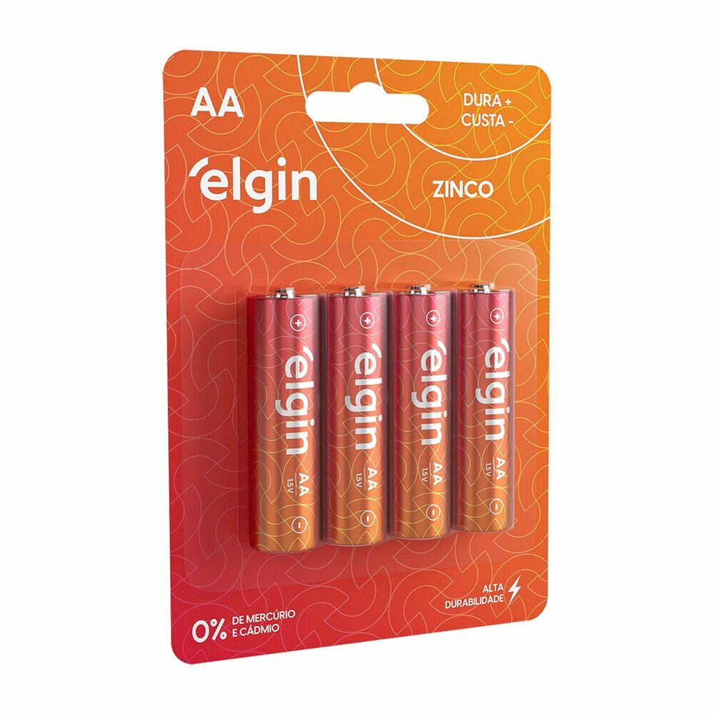 Pilha 4 Peças Zinco Elgin