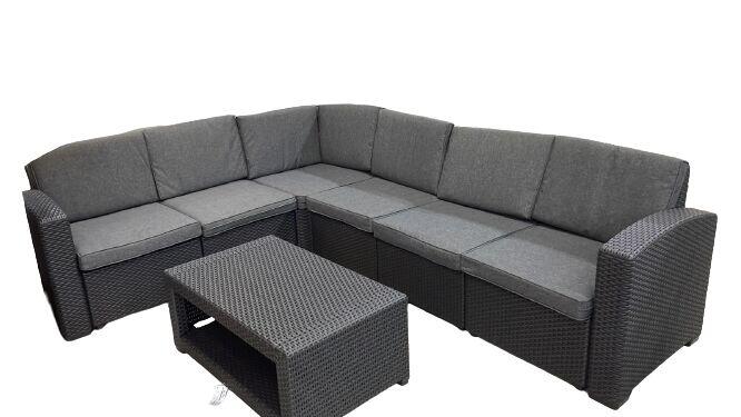 Conjunto Mykonos Plástico 3 Peças Preto Fascino