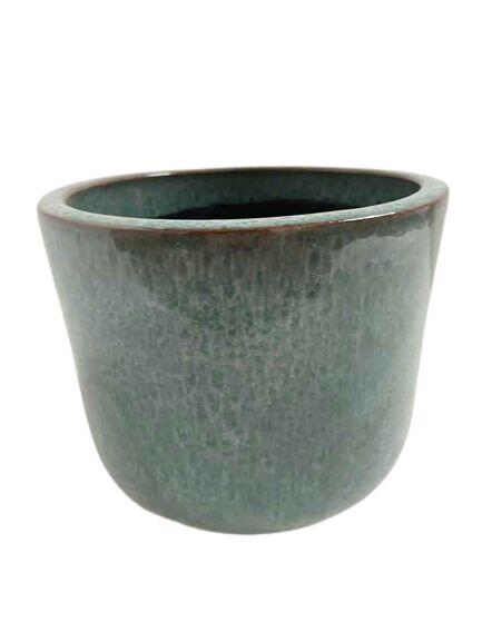 Cachepô Cerâmico Morumby N2 Verde Jade Fascino
