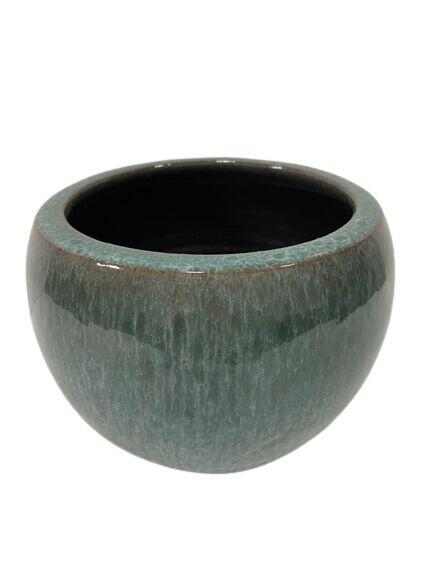 Cachepô Cerâmico Jade Ovo N2 Verde Jade Fascino