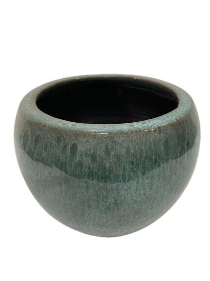 Cachepô Cerâmico Jade Ovo N3 Verde Jade Fascino