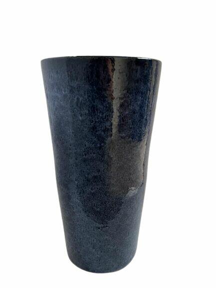Cachepô Cerâmico Cilindro Liso N3 Azul Pacífico Fascino