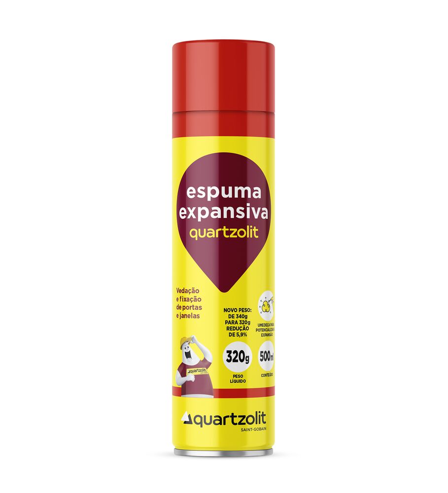 Espuma Expansiva Quartzolit 500ml 340g Âmbar
