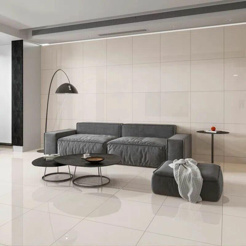 Porcelanato Silk White Retificado Polido 80x80 Málaga