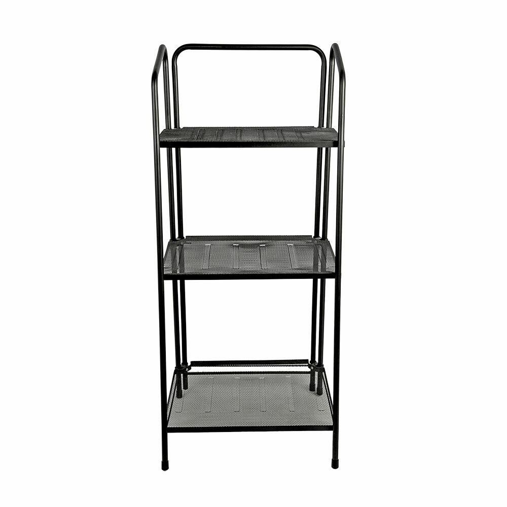 Estante 3 Prateleiras 57x48x128cm Preto Diagonal