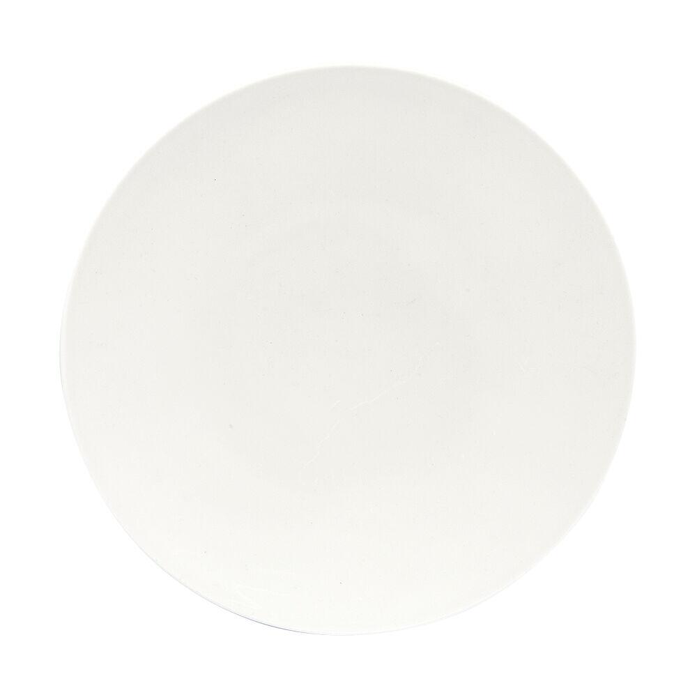 Prato de Porcelana Raso 27cm Branco Casa&Ideia