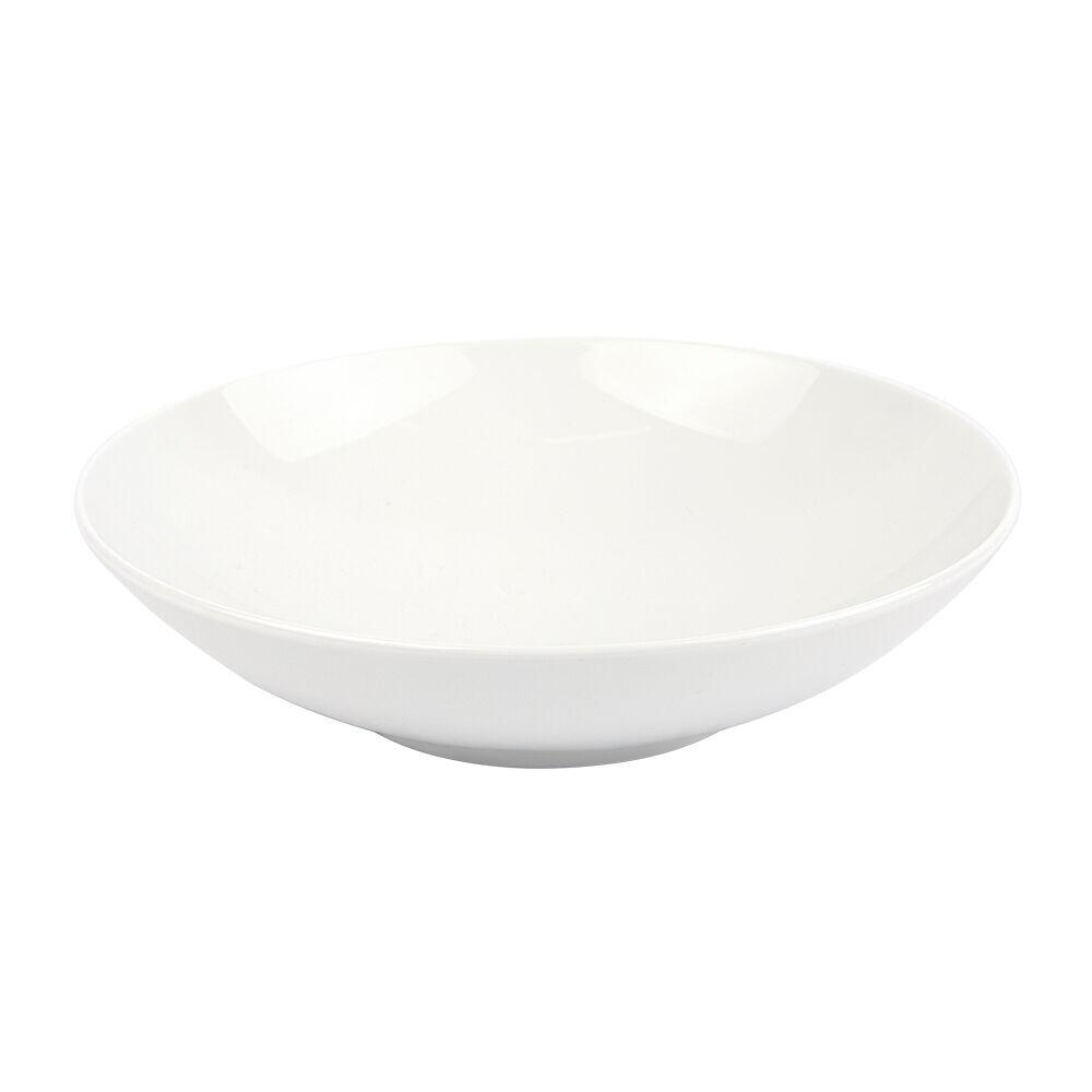 Prato de Porcelana Fundo 20cm Branco Casa&Ideia