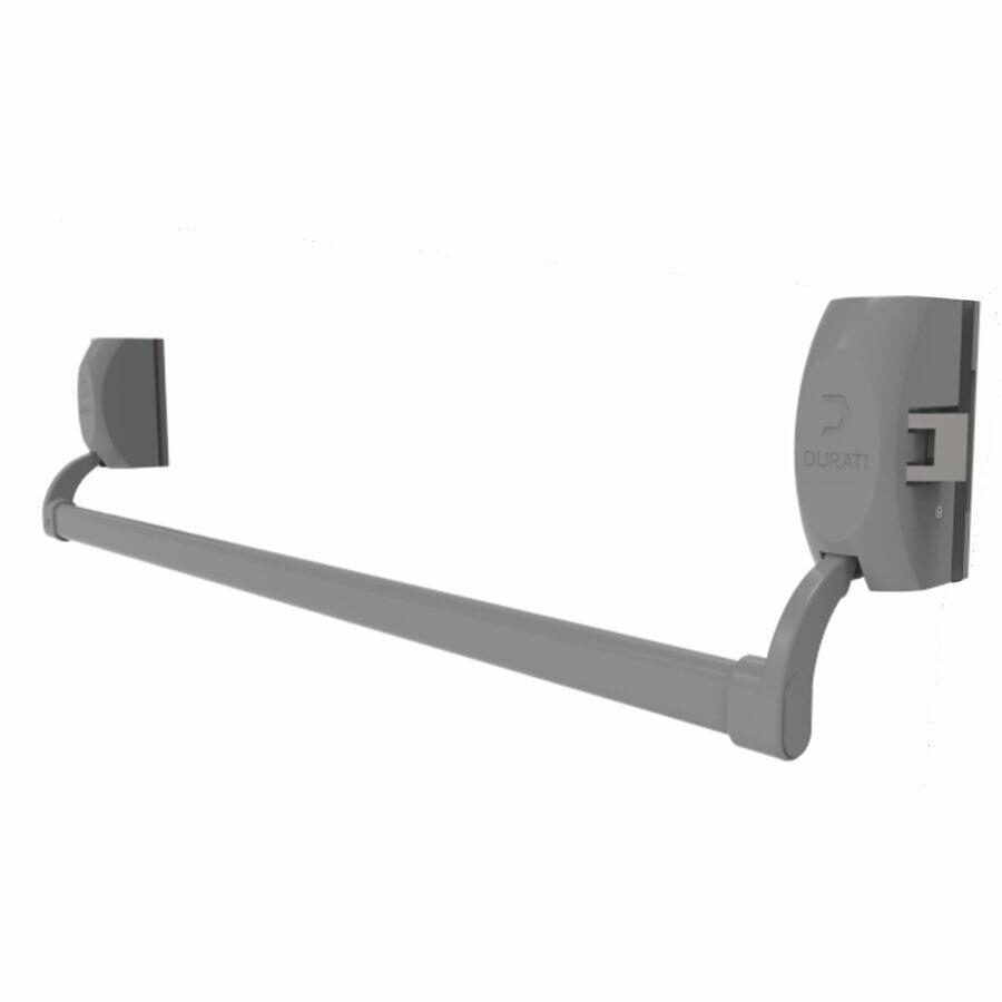 Barra Antipânico Push Simples Horizontal Cinza Durati