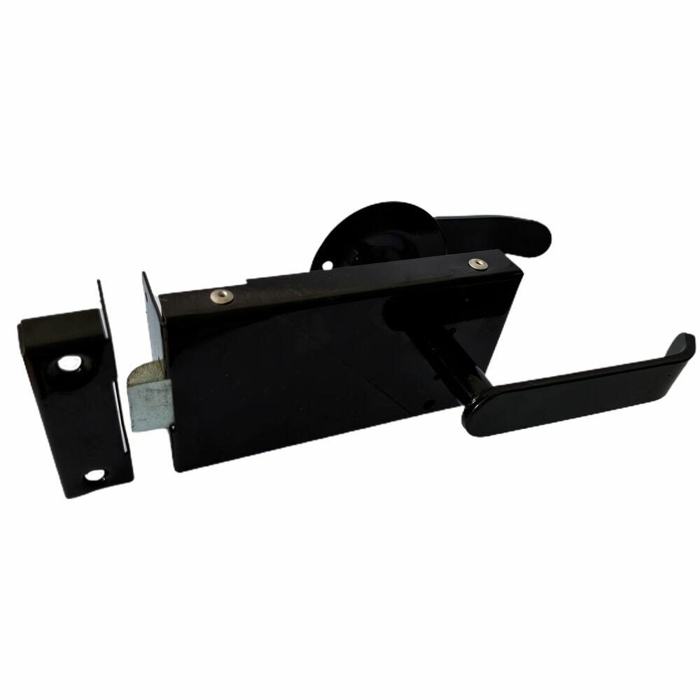 Fechadura para porta Corta-Fogo de Sobrepor Sem chave Preto Durati