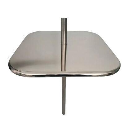 Mesa Quadrada Inox para Piscina Aço Polido Pooltec