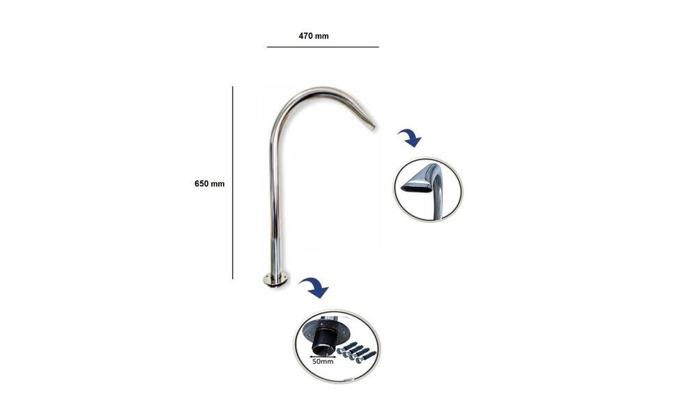 Cascata Mini Bico de Pato 7,2 m³/h Cromado Pooltec
