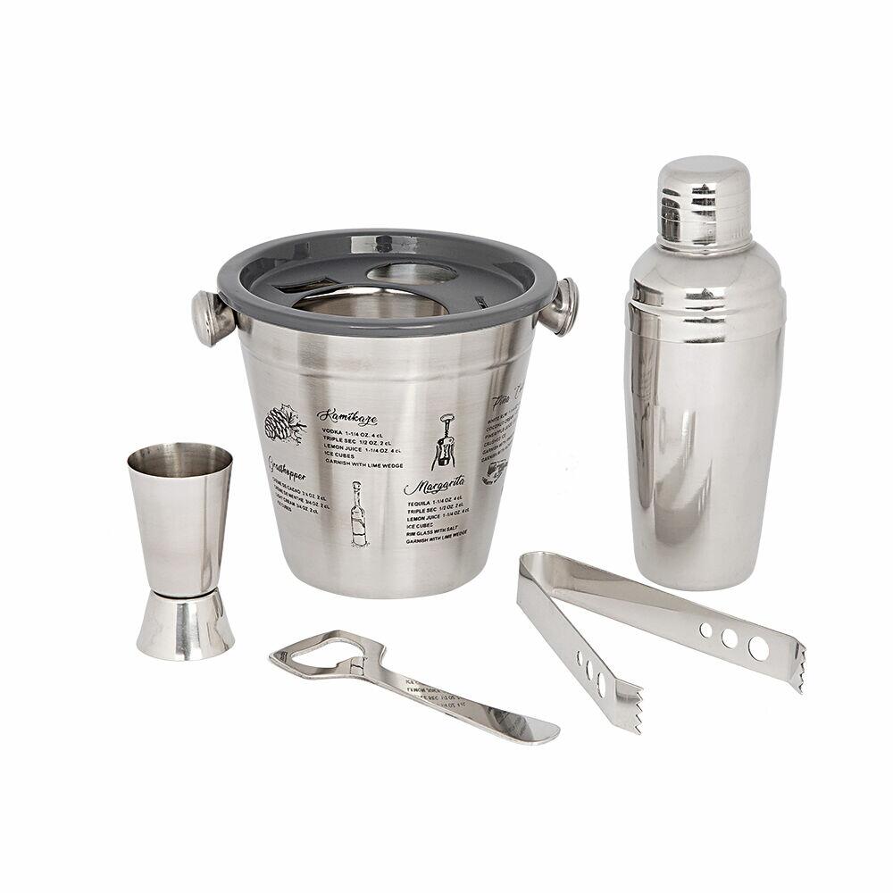 Kit Bar 5 Peças Inox Casa&Ideia