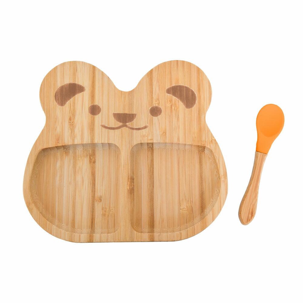 Conjunto Refeição Infantil 2 Peças Bambu Casa&Ideia