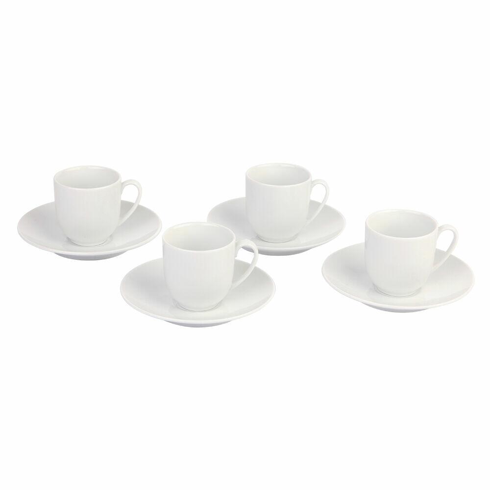 Jogo de Xícaras de Porcelana para Café Expresso 4 Peças 90ml Casa&Ideia