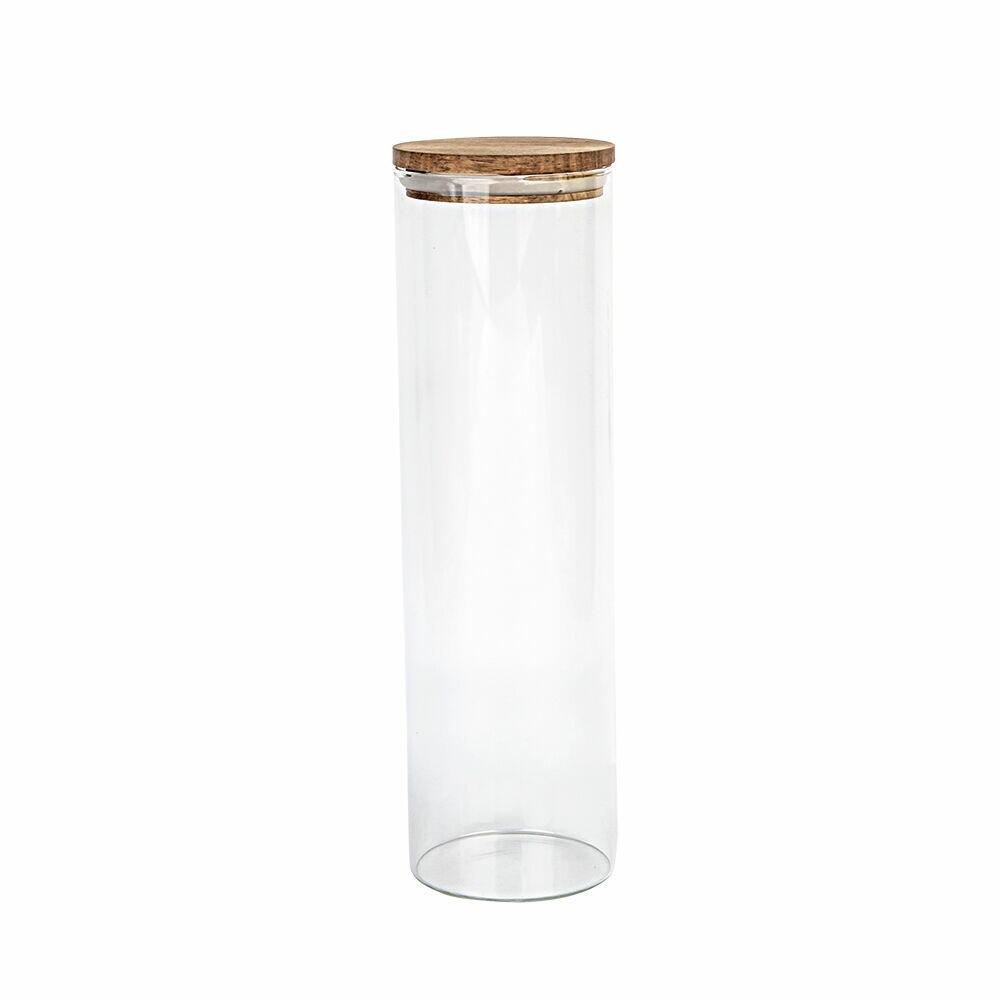 Pote de Vidro Boro Slim com Tampa 1,6L Transparente Casa&Ideia