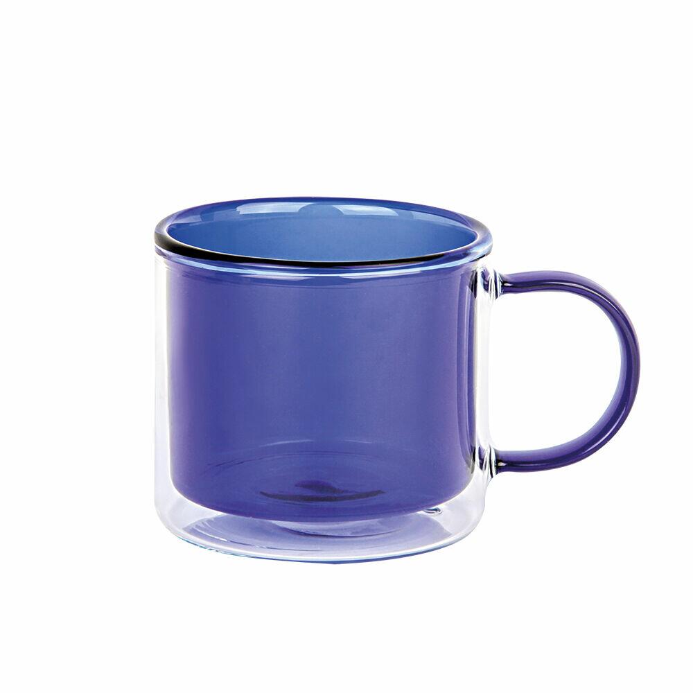 Caneca Boro Double 250ml Azul  Casa&Ideia