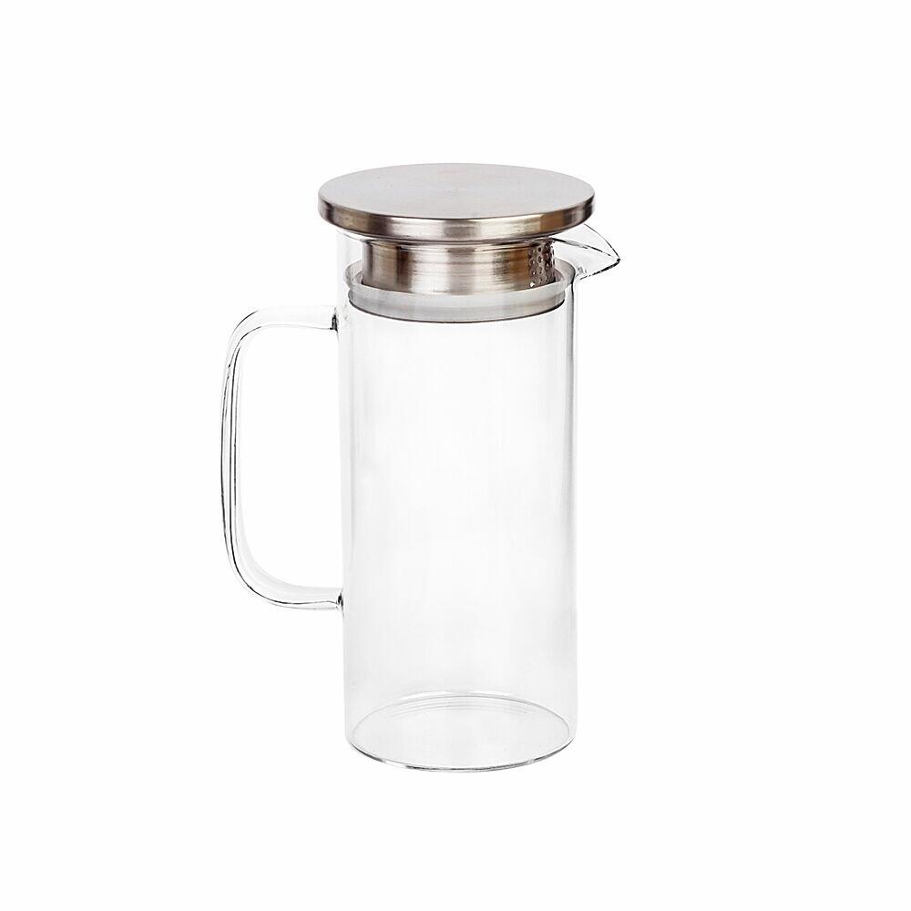 Jarra com Tampa de Aço 750ml Transparente Casa&Ideia