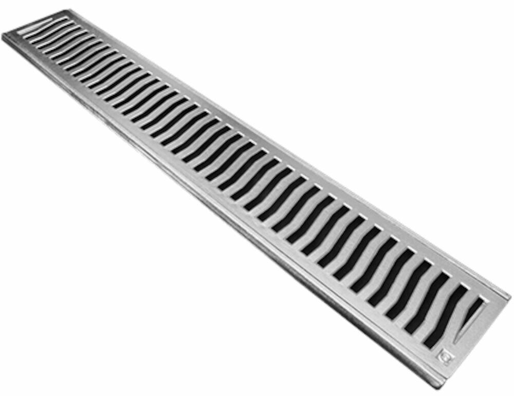 Grelha para Calha Elegance Piso Leve 20x100cm Aluminio Costa Navarro