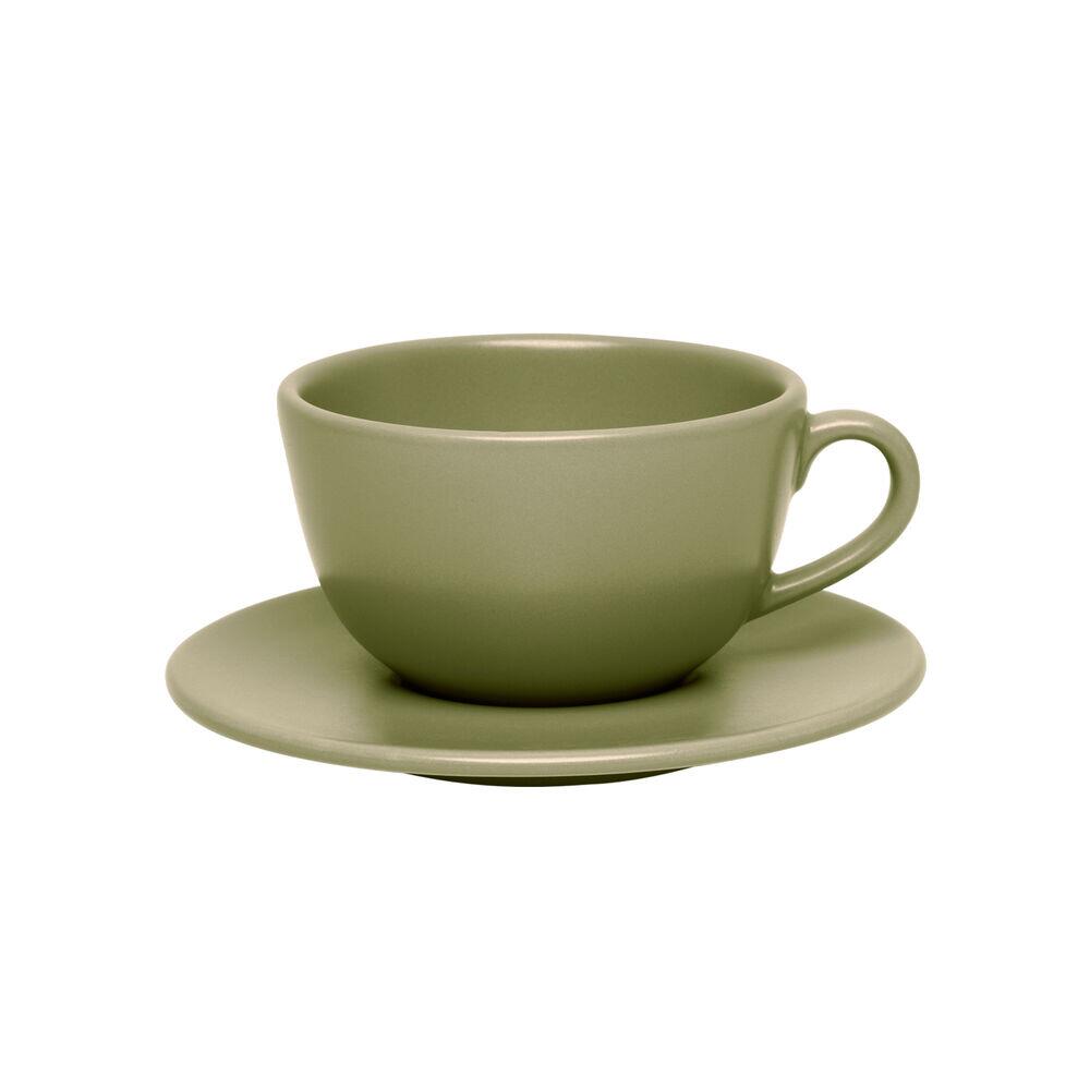 Jogo de Chá 12 Peças Verde Oliva Oxford