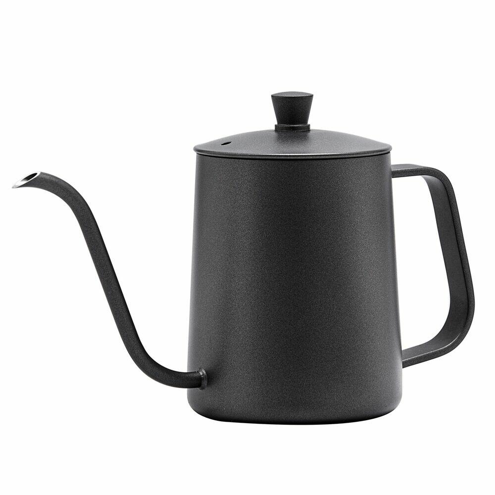 Chaleira Inox Com Bico de Ganso 600ml Preto Oxford