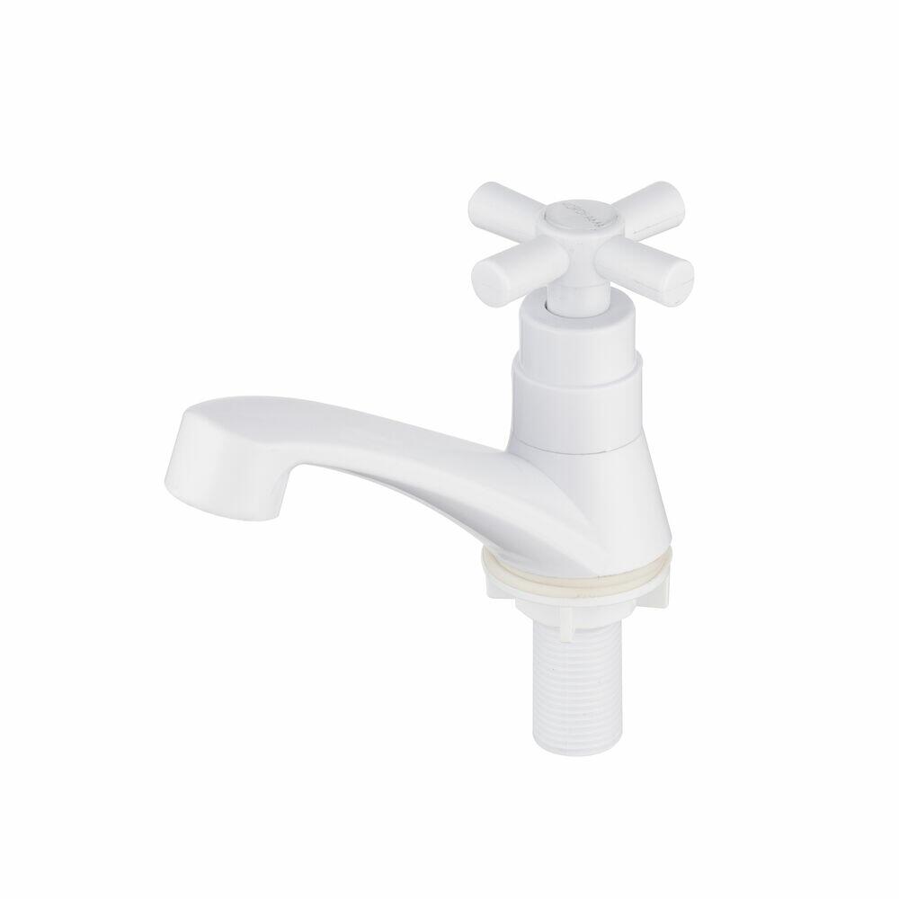 Torneira Lavatorio Baixa ABS Branco Hidrofama
