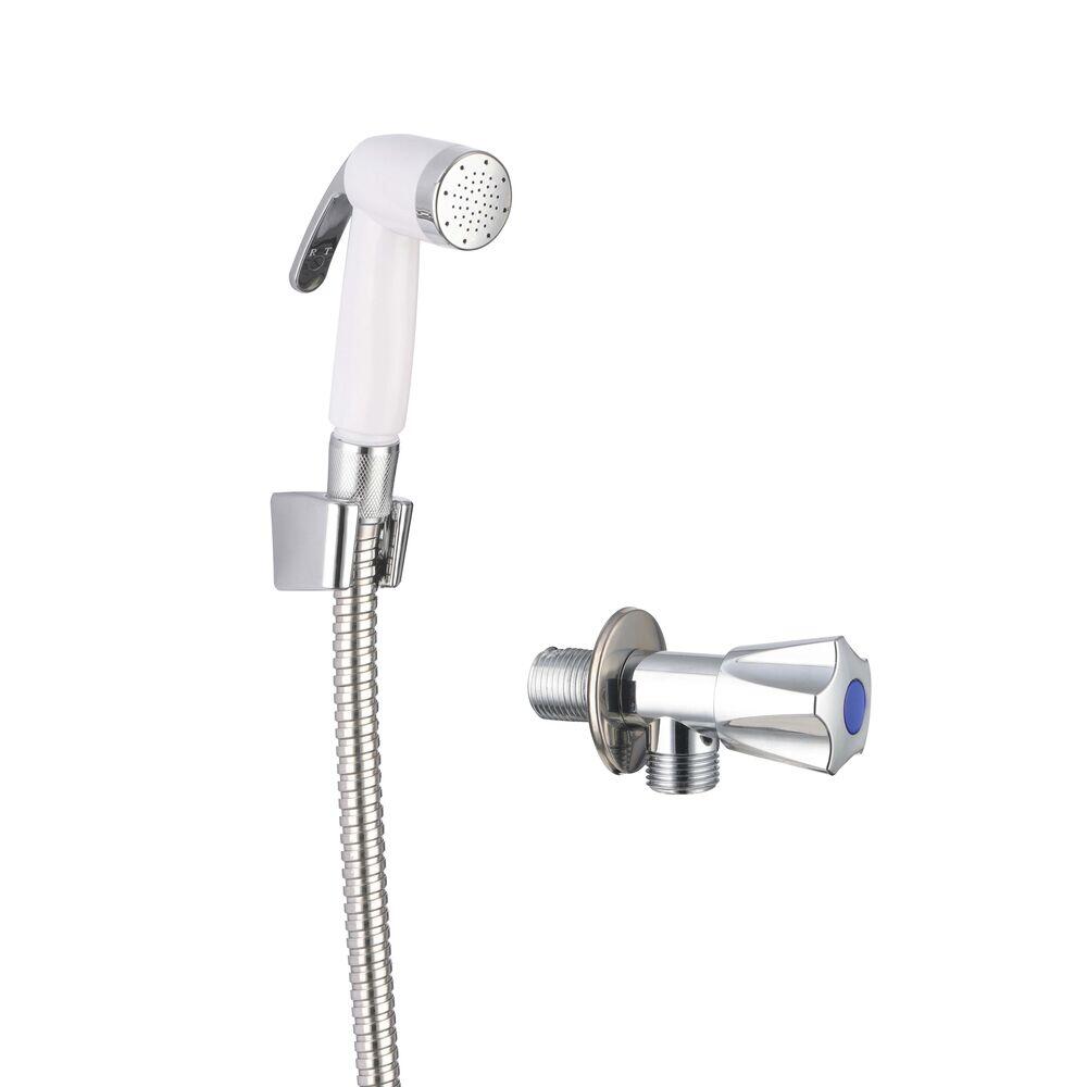 Kit Ducha Higiênica Branco e cromado Hidrofama