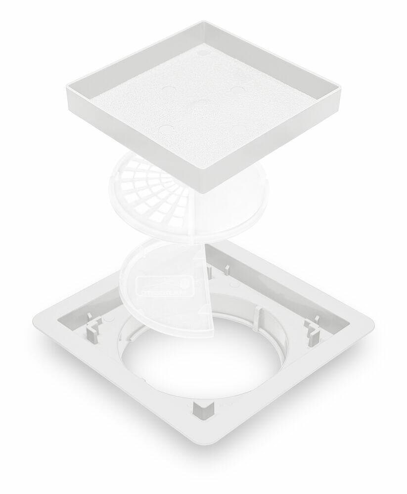 Ralo Oculto 10x10cm  Branco Multicerto