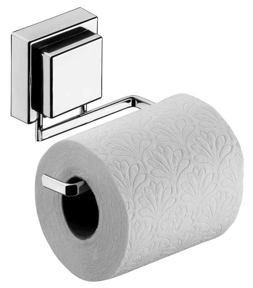 Porta Papel Higiênico Com Ventosas Cromado Future