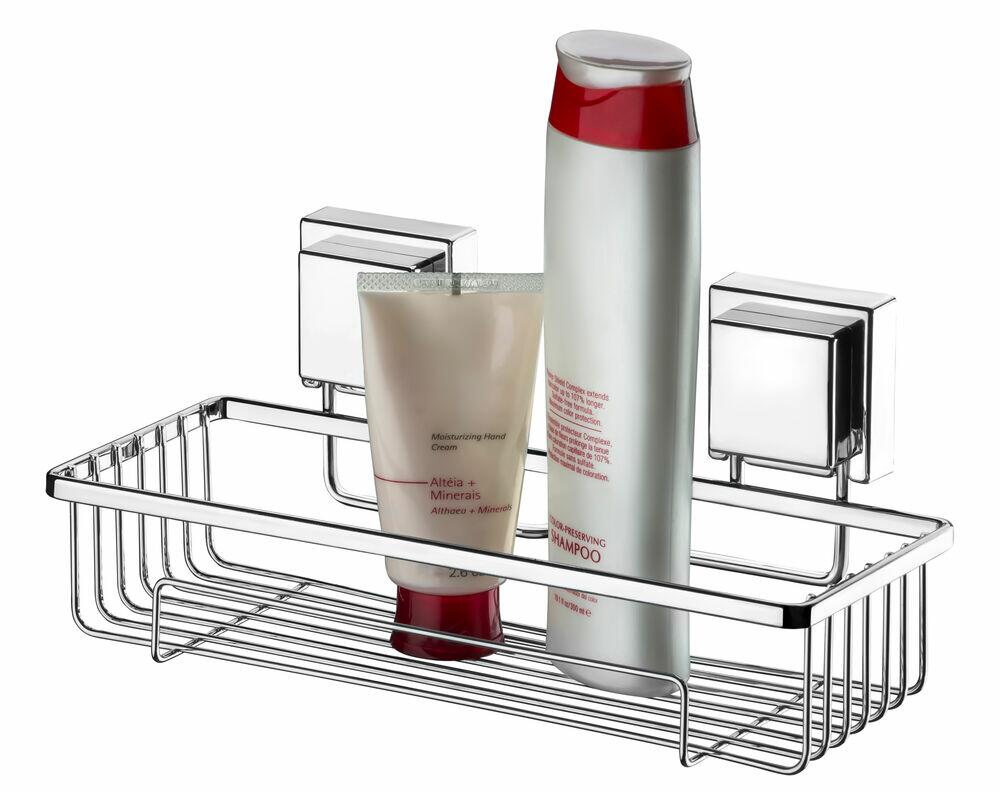 Porta Shampoo Com Ventosas Cromado Future