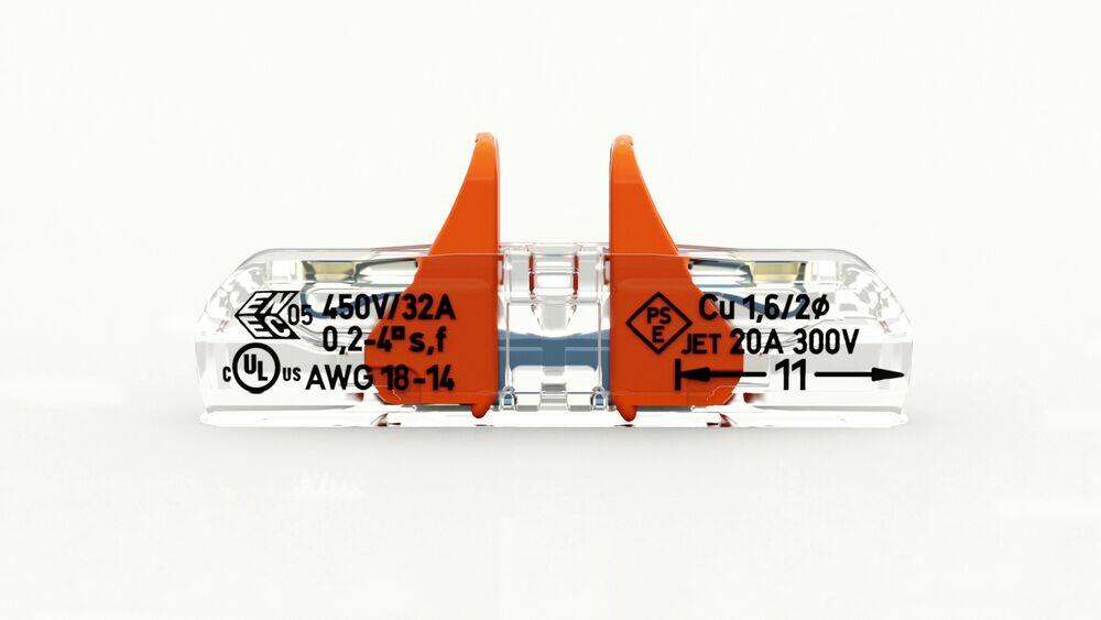 Conector de Emenda 32A 2 Polos Flowpack Wago
